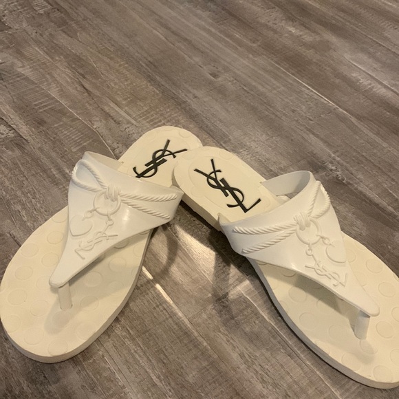 YSL sandal size 35 white and black color - Picture 1 of 3